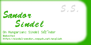 sandor sindel business card